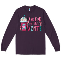 Plum v is for valentine venti coffee cup Long Sleeve Tee - OliviaCreatesArt