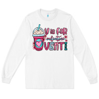 White v is for valentine venti coffee cup Long Sleeve Tee - OliviaCreatesArt
