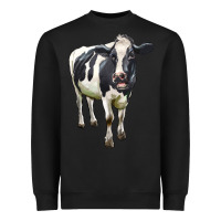 Black Holstein Bull Heavyweight Sweatshirt - LillyAllenDesigns