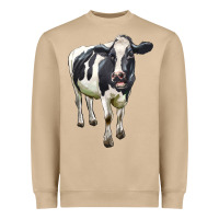 Mushroom Holstein Bull Heavyweight Sweatshirt - LillyAllenDesigns