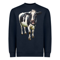 Navy Holstein Bull Heavyweight Sweatshirt - LillyAllenDesigns