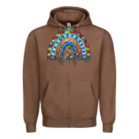 Chestnut autism awareness rainbow Zipper Hoodie - RacoonDesign