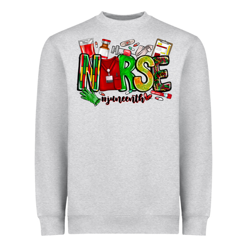 Nurse Juneenth Heavyweight Sweatshirt by CowhideDigitalArt | Teevron