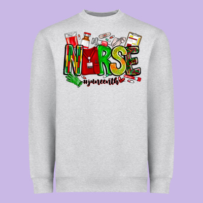 Nurse Juneenth Heavyweight Sweatshirt Designed By Cowhidedigitalart