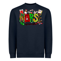 Navy Nurse Juneenth Heavyweight Sweatshirt - CowhideDigitalArt