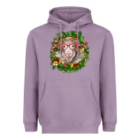 Lavender Christmas merino Heavyweight Hoodie - BarkalooDesign