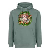Sage Christmas merino Heavyweight Hoodie - BarkalooDesign