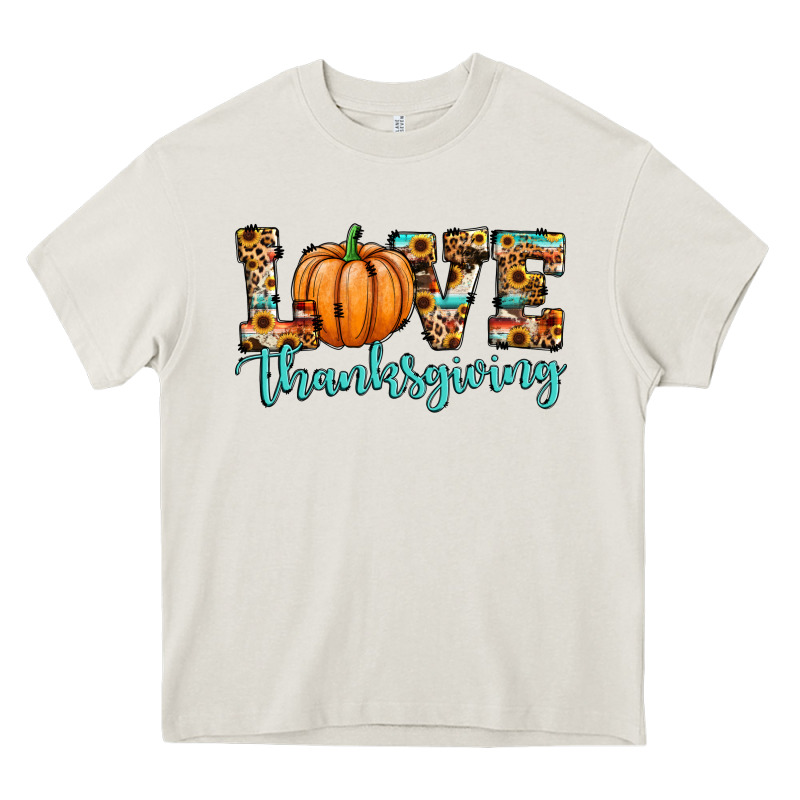 Love Thanksgiving Pumpkin Heavy Core Tee by JahusDesignShop | Teevron