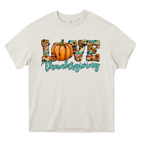 Cream love thanksgiving pumpkin Heavy Core Tee - JahusDesignShop