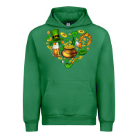 Emerald St Patricks heart Urban Hoodie - AdoDesignShop