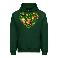 Forest Green St Patricks heart Urban Hoodie - AdoDesignShop