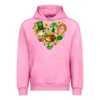 Fuchsia Pink St Patricks heart Urban Hoodie - AdoDesignShop