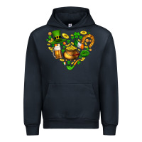 Navy St Patricks heart Urban Hoodie - AdoDesignShop