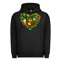 Pigment Black St Patricks heart Urban Hoodie - AdoDesignShop