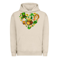 Pigment French Oak St Patricks heart Urban Hoodie - AdoDesignShop