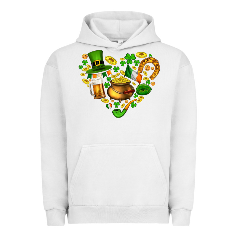St Patricks Heart Urban Hoodie by AdoDesignShop | Teevron