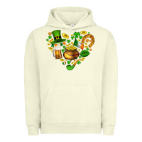 Pigment Pistachio St Patricks heart Urban Hoodie - AdoDesignShop