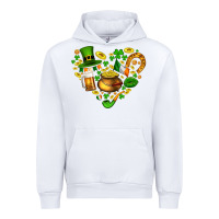 White St Patricks heart Urban Hoodie - AdoDesignShop