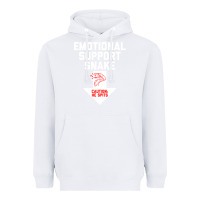White Mens Crude Humor Inappropriate Emotional Support Snake Halloween Heavyweight Hoodie - trangStudio