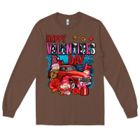 Chestnut happy valentines day with gnomes and truck olivia Long Sleeve Tee - OliviaCreatesArt