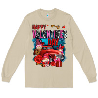 Mushroom happy valentines day with gnomes and truck olivia Long Sleeve Tee - OliviaCreatesArt