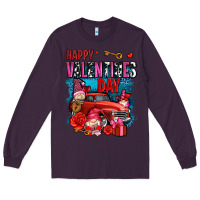 Plum happy valentines day with gnomes and truck olivia Long Sleeve Tee - OliviaCreatesArt