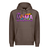 Coffee This Mama is chilling with her Premium Hoodie - CowhideDigitalArt