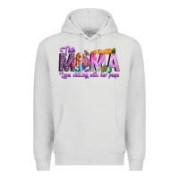Dove Grey This Mama is chilling with her Premium Hoodie - CowhideDigitalArt