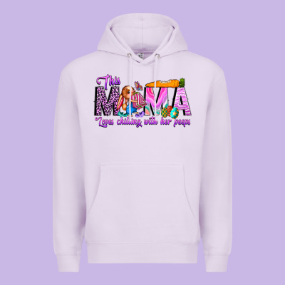 This Mama Is Chilling With Her Premium Hoodie Designed By Cowhidedigitalart