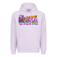 Lilac This Mama is chilling with her Premium Hoodie - CowhideDigitalArt