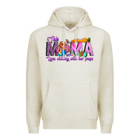 Oatmeal Heather This Mama is chilling with her Premium Hoodie - CowhideDigitalArt