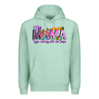 Seafoam This Mama is chilling with her Premium Hoodie - CowhideDigitalArt