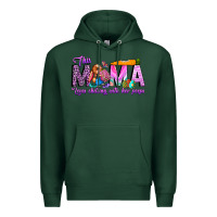 Sports Green This Mama is chilling with her Premium Hoodie - CowhideDigitalArt