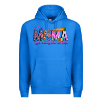 True Royal This Mama is chilling with her Premium Hoodie - CowhideDigitalArt