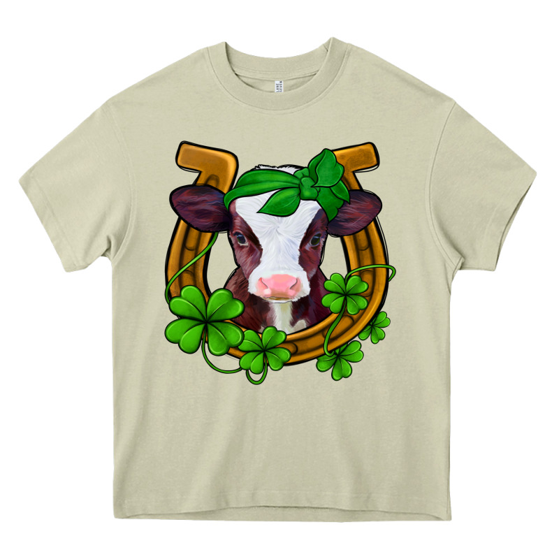 Lucky Horseshoe 4 Leaf Clover Baby Calf Heavy Core Tee by Jasminsmagicworld | Teevron