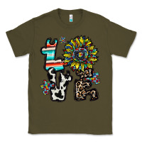 Army Green love autism Classic Tee - CowhideDigitalArt