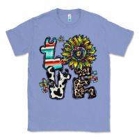 Colony Blue love autism Classic Tee - CowhideDigitalArt