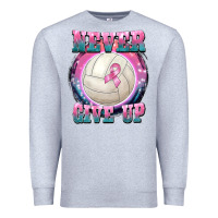 Heather Grey never give up Premium Sweatshirt - BarkalooDesign
