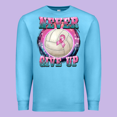 Never Give Up Premium Sweatshirt Designed By Barkaloodesign