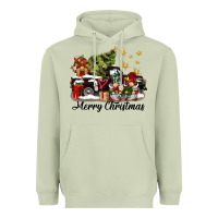 Matcha merry christmas gnomes truck Heavyweight Hoodie - BarkalooDesign
