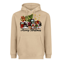 Mushroom merry christmas gnomes truck Heavyweight Hoodie - BarkalooDesign