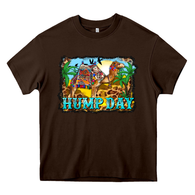 Hump Day Camel And Desert Heavy Core Tee by BarkalooDesign | Teevron