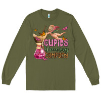 Army Green cupids brewıng  company olivia Long Sleeve Tee - OliviaCreatesArt