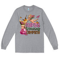 Heather Grey cupids brewıng  company olivia Long Sleeve Tee - OliviaCreatesArt