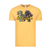 Vintage Mustard louisiana leopard mardi gras 12 inches 300 dpi Vintage Tee - CowGirlArtShop