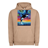 Pigment Burro Orca Killer Whale Starry Night Colorful Ocean Art By Aja Urban Hoodie - trangStudio