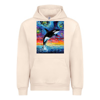 Sandshell Orca Killer Whale Starry Night Colorful Ocean Art By Aja Urban Hoodie - trangStudio