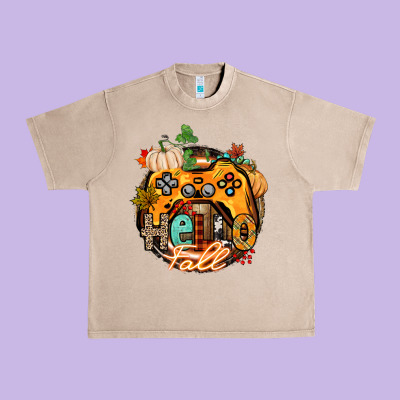 Hello Fall Gamer Urban Heavy Tee Designed By Cowgirlartshop
