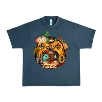 Midnight Navy hello fall gamer Urban Heavy Tee - CowGirlArtShop