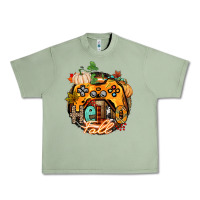 Oil Green hello fall gamer Urban Heavy Tee - CowGirlArtShop